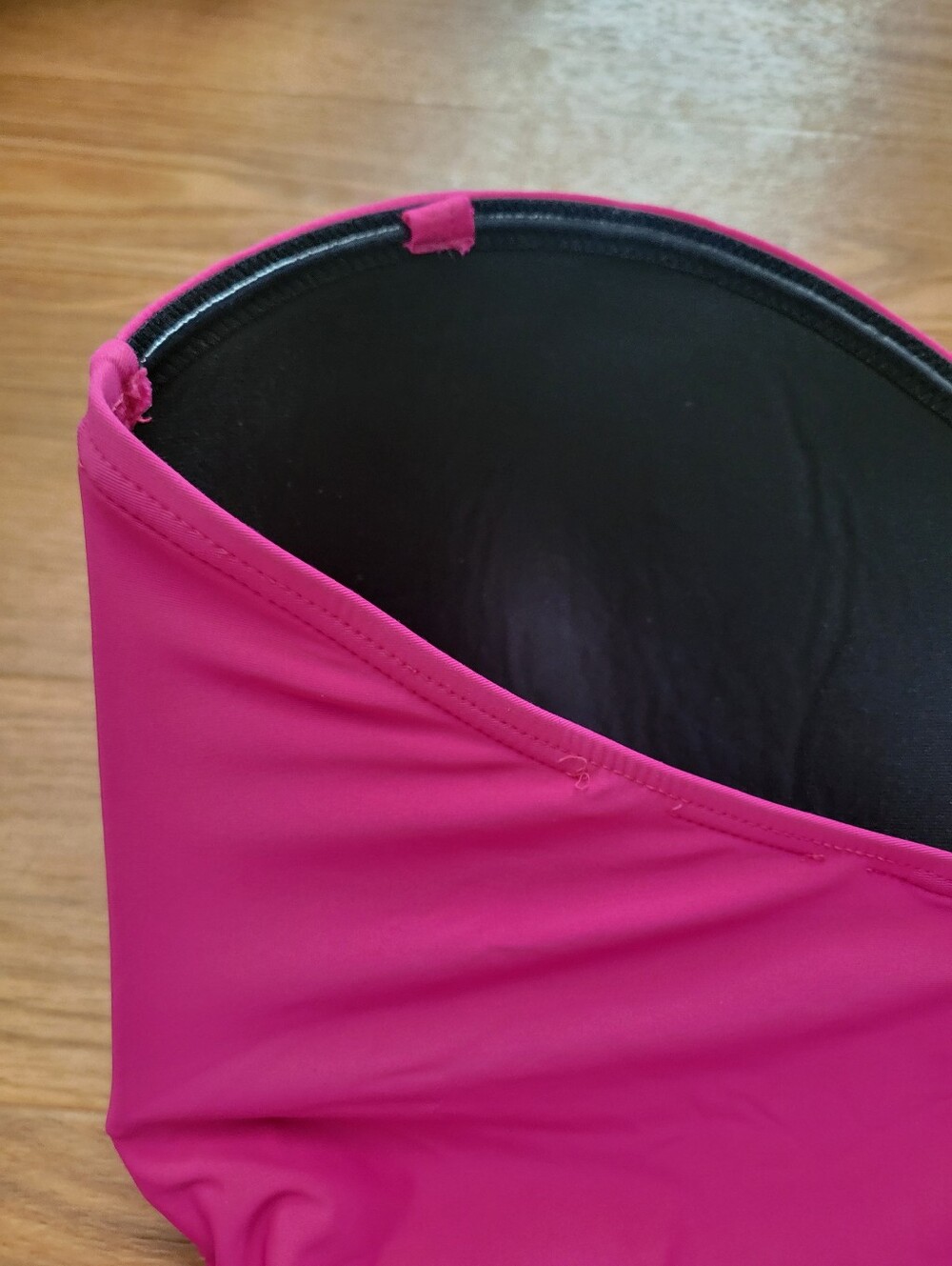 DKNY Hot Pink Liquid Pleated Bandeau Tummy Control One Piece Swimsuit Size 14 - Picture 6 of 15